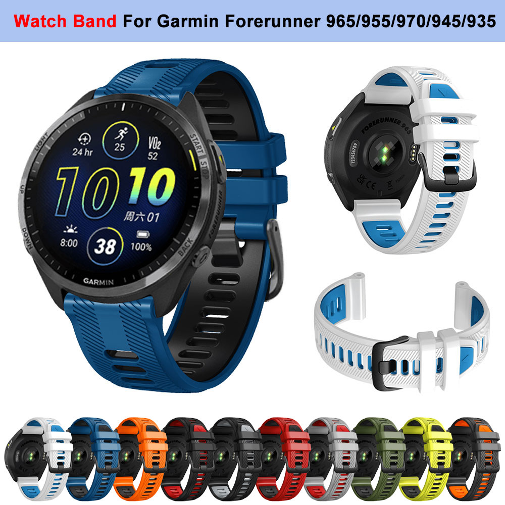 Silicone Watch Band 22Mm - حزام ساعة رياضي من السيليكون لساعات