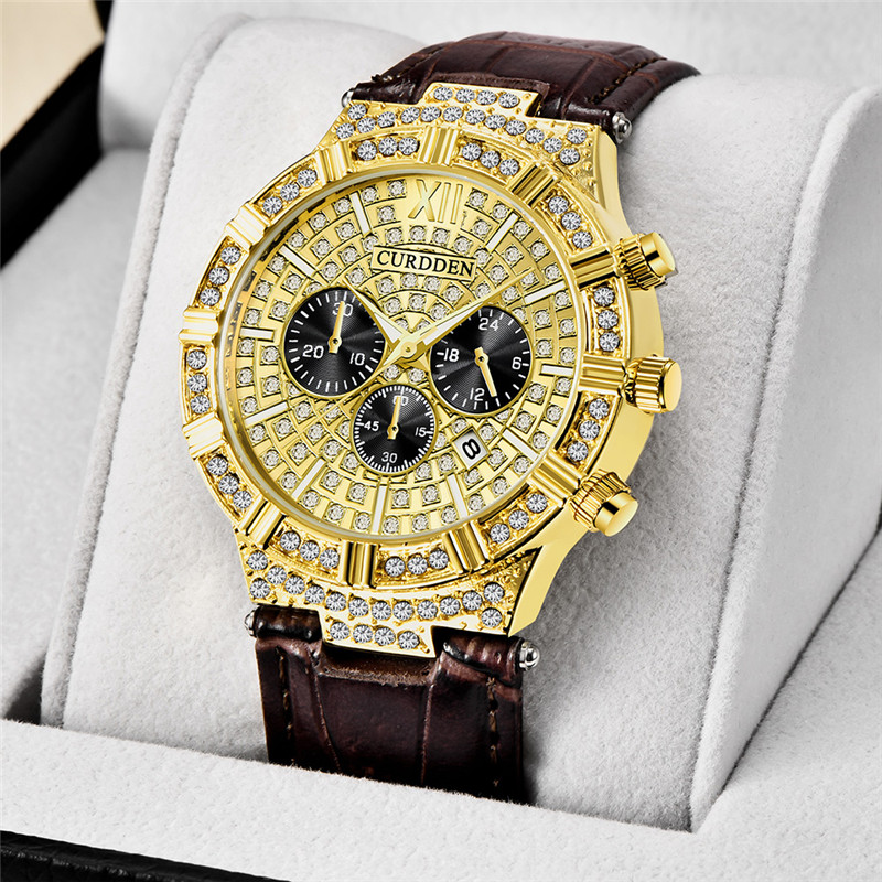 Leather Watch Band Men - الرجال الأصلي CURDDEN العلامة التجارية الساعات
