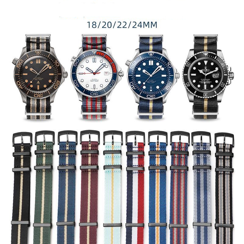 Nato Strap Nylon - حزام ساعة من النايلون الفاخر لساعة