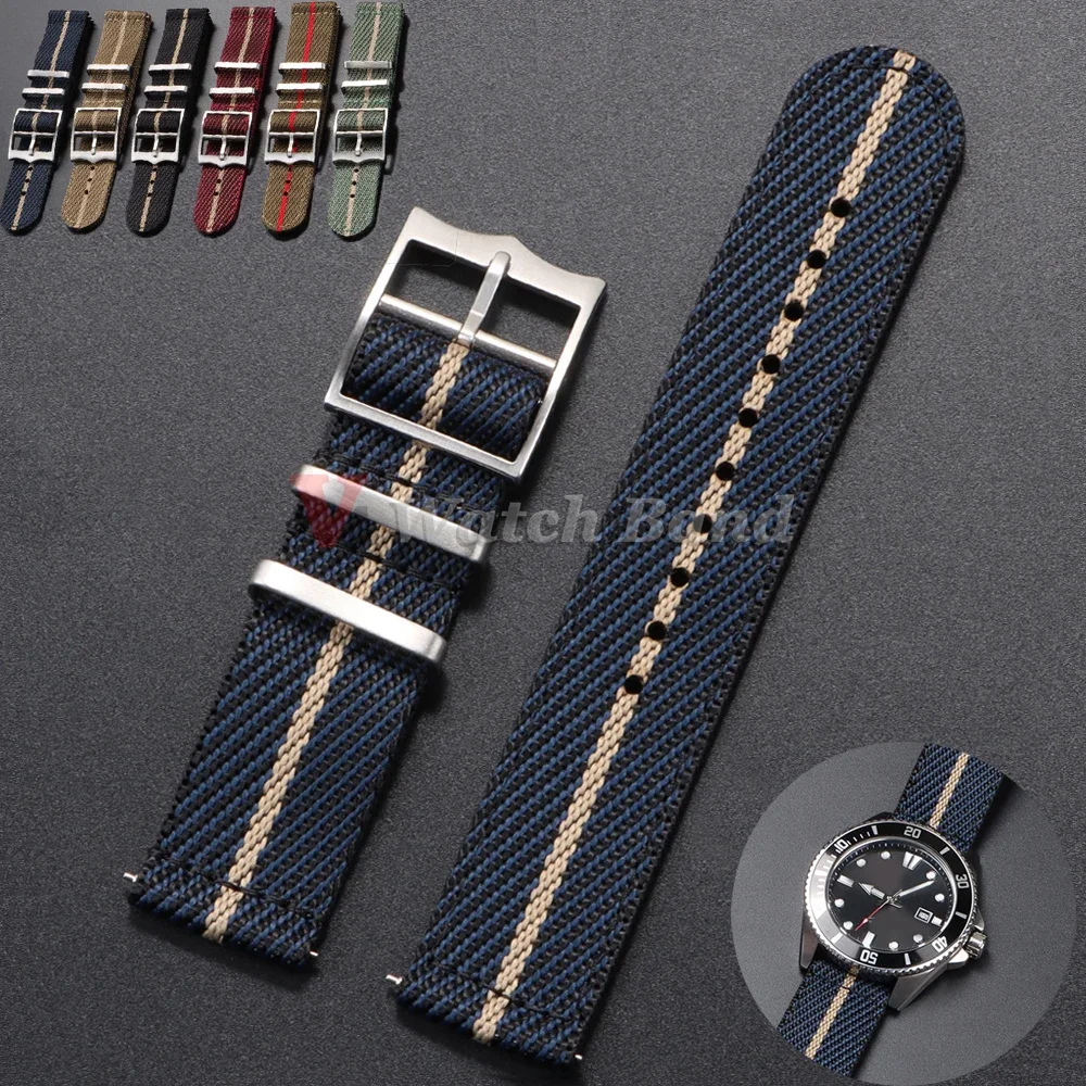 Nato Strap Nylon - 20 22 مللي متر حزام نايلون