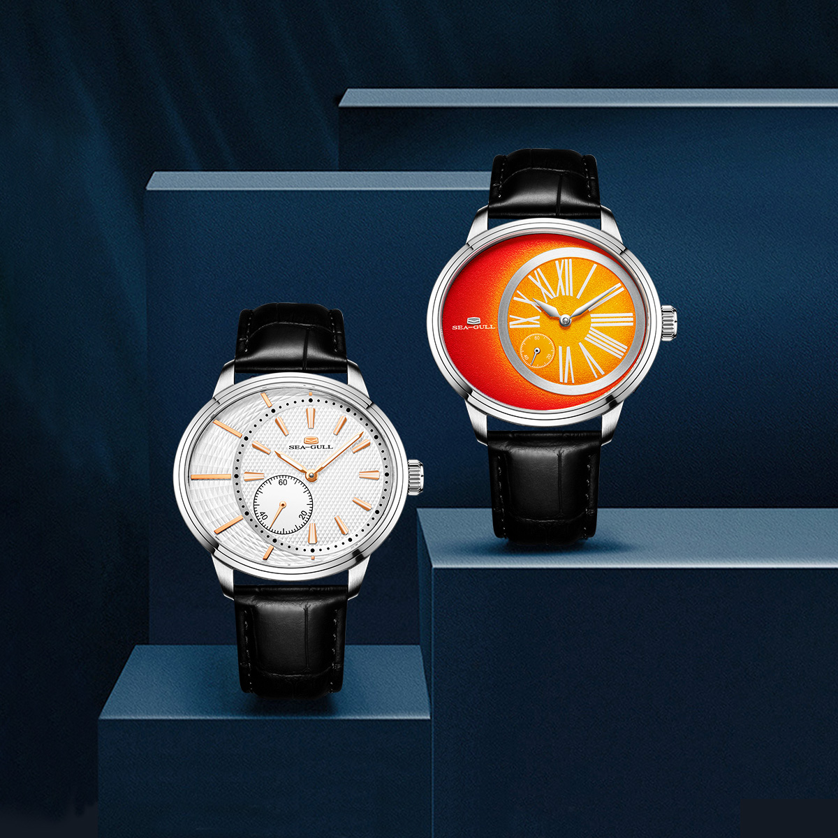 Seiko Watch Presage - النورس ساعة ميكانيكية أوتوماتيكية للرجال البيضاوي