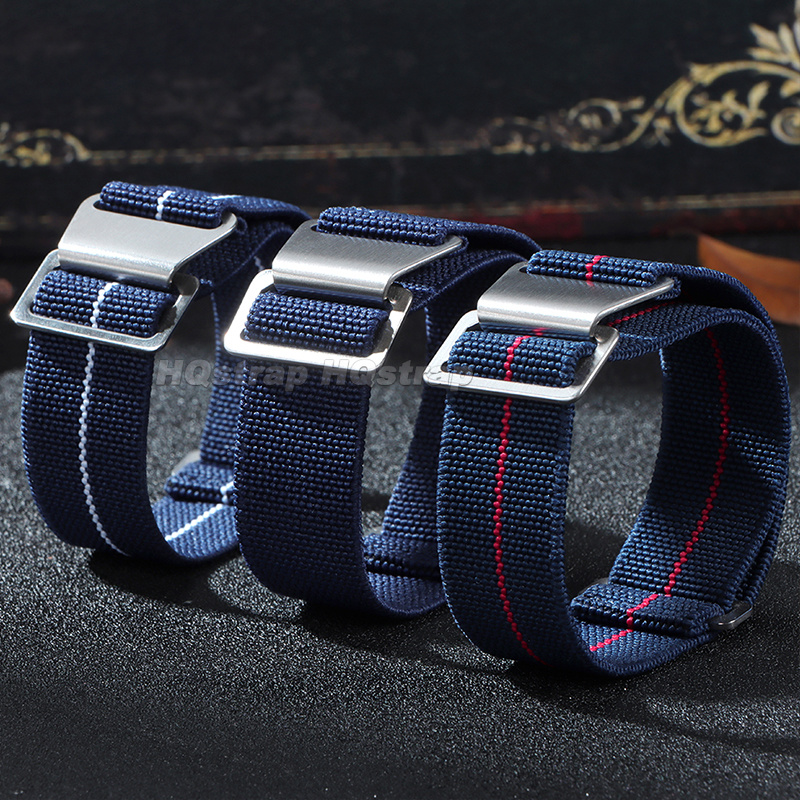حزام ساعة مرن من النايلون 18/2 - مراجعة Parachute Strap Elastic وسعره