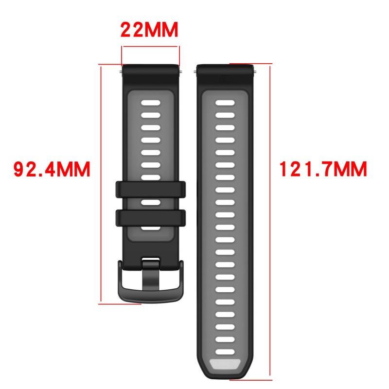22 مللي متر حزام ذو لونين للغا - مراجعة Silicone Watch Band 22Mm وسعره