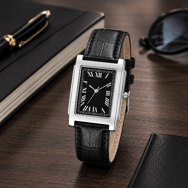 ساعة يد رجالية أنيقة بتصميم كل - مراجعة Leather Watch Band Men وسعره