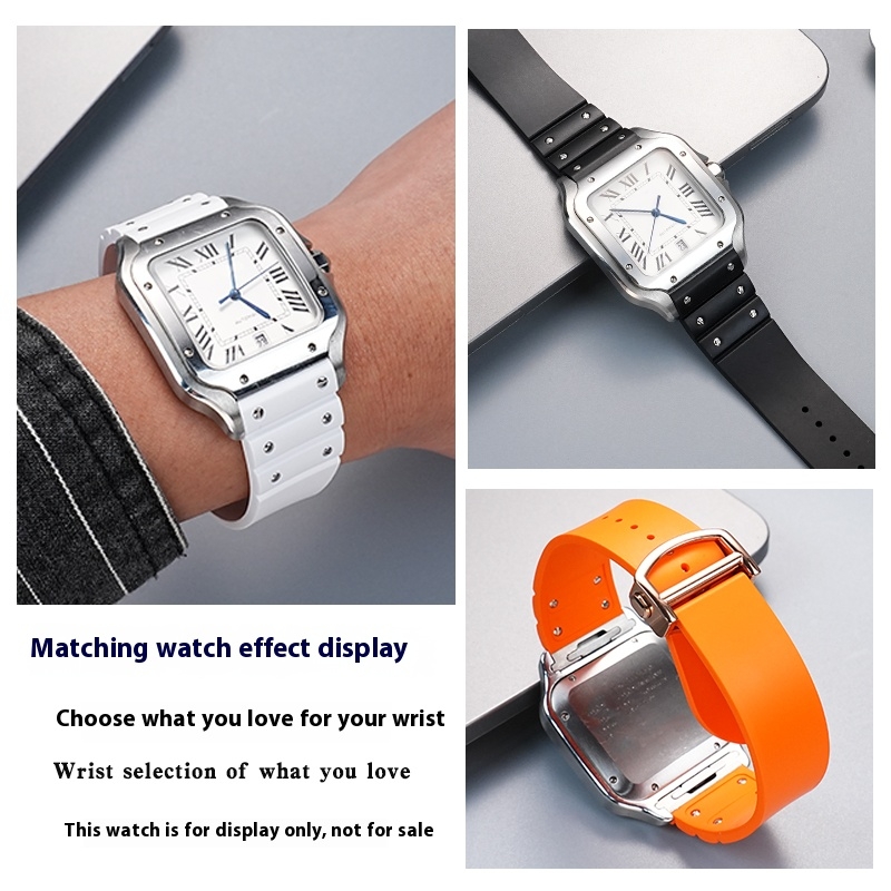 حزام ساعة مطاطي مقاوم للماء من - مراجعة Cartier Watch Santos وسعره