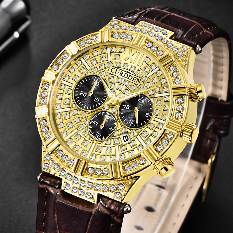 الرجال الأصلي CURDDEN العلامة  - مراجعة Leather Watch Band Men وسعره