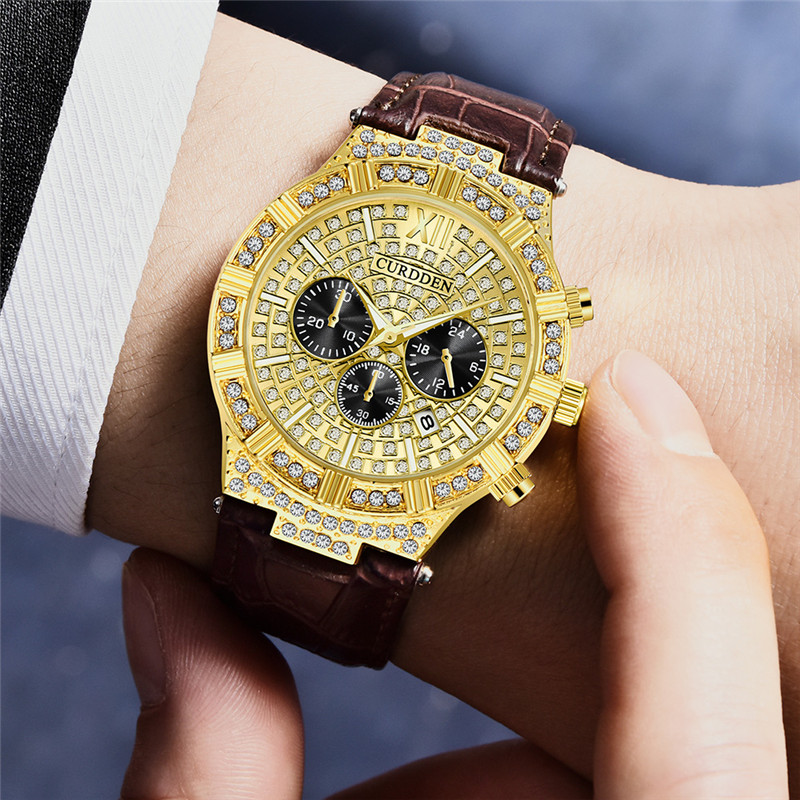 الرجال الأصلي CURDDEN العلامة  - مراجعة Leather Watch Band Men وسعره