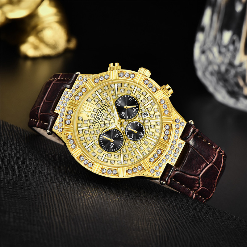 الرجال الأصلي CURDDEN العلامة  - مراجعة Leather Watch Band Men وسعره