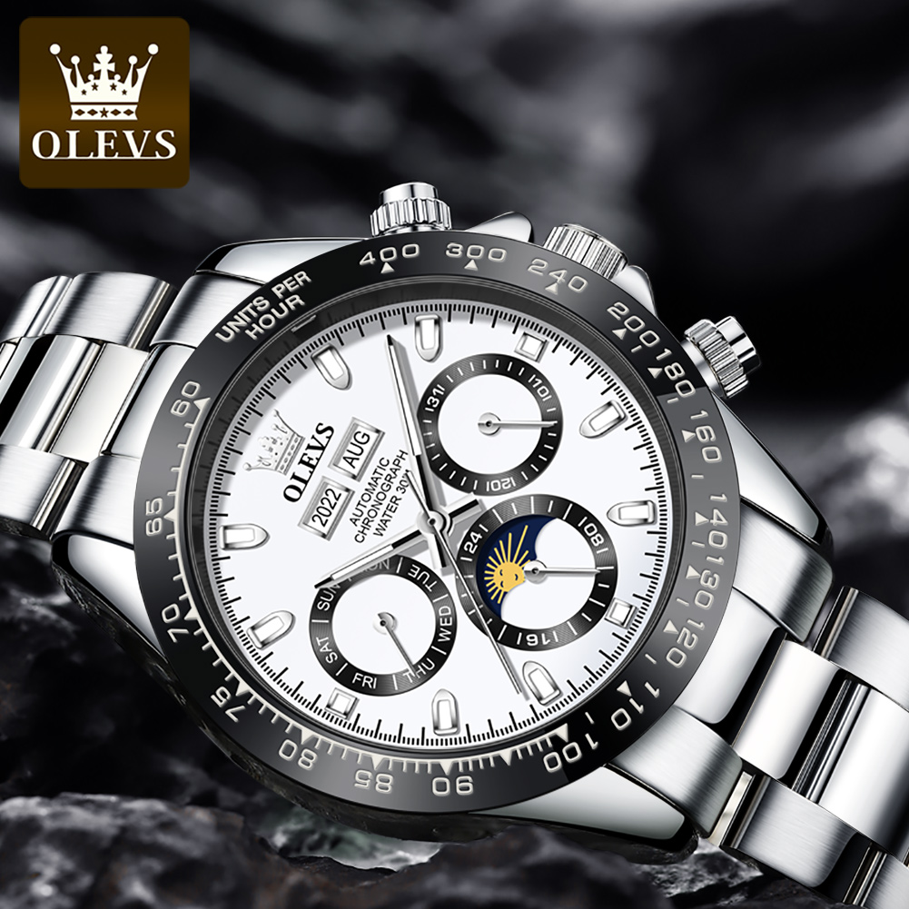 OLEVS 6654 ساعة رجالي فاخرة كر - مراجعة Rolex Watch Datejust وسعره