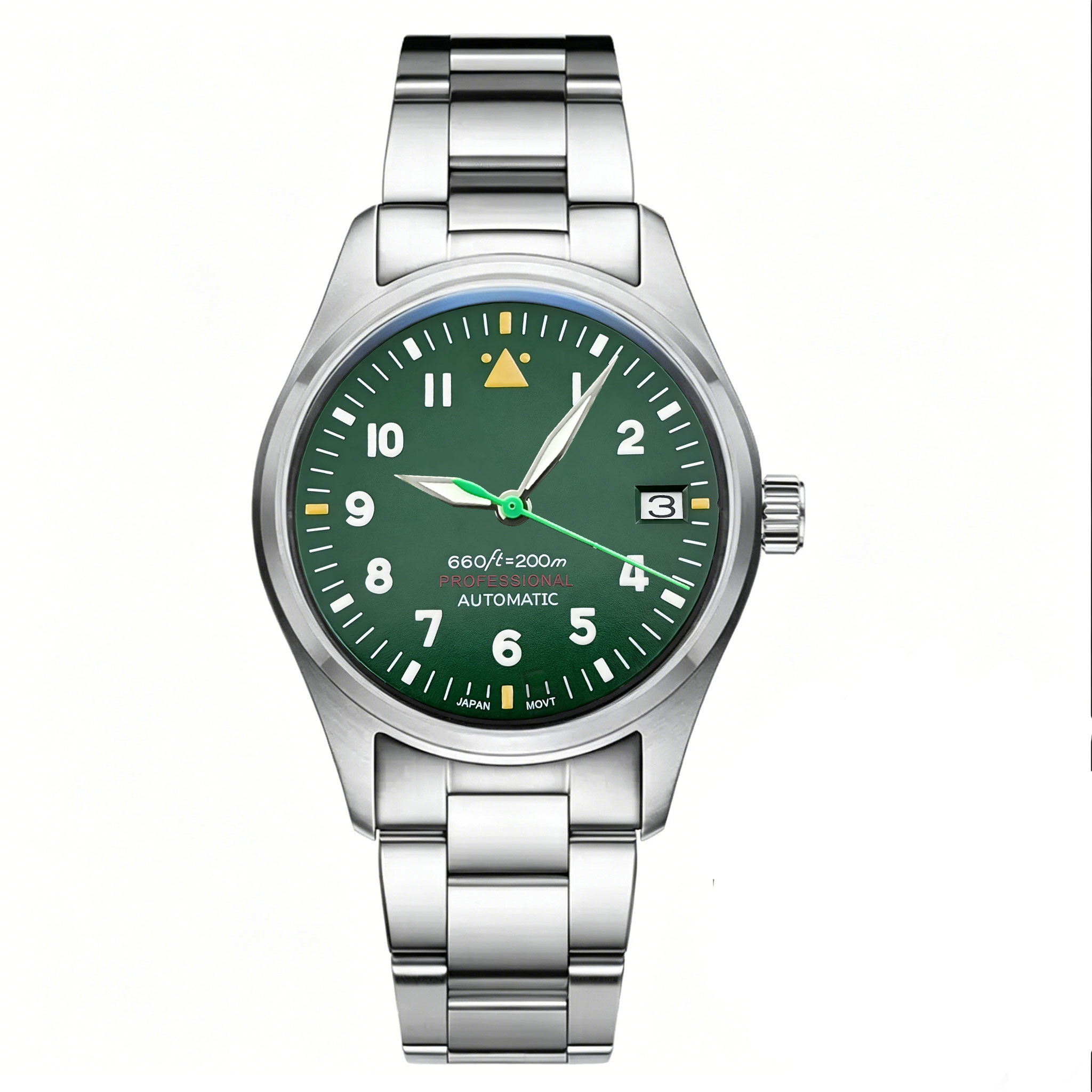 ساعة يد رجالية ميكانيكية أوتوم - مراجعة Stainless Bracelet Diver وسعره