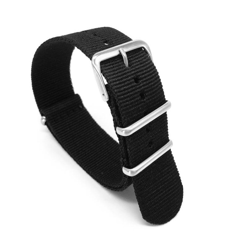 حزام نايلون أسود لساعات 16 ملل - مراجعة Nato Strap Nylon وسعره