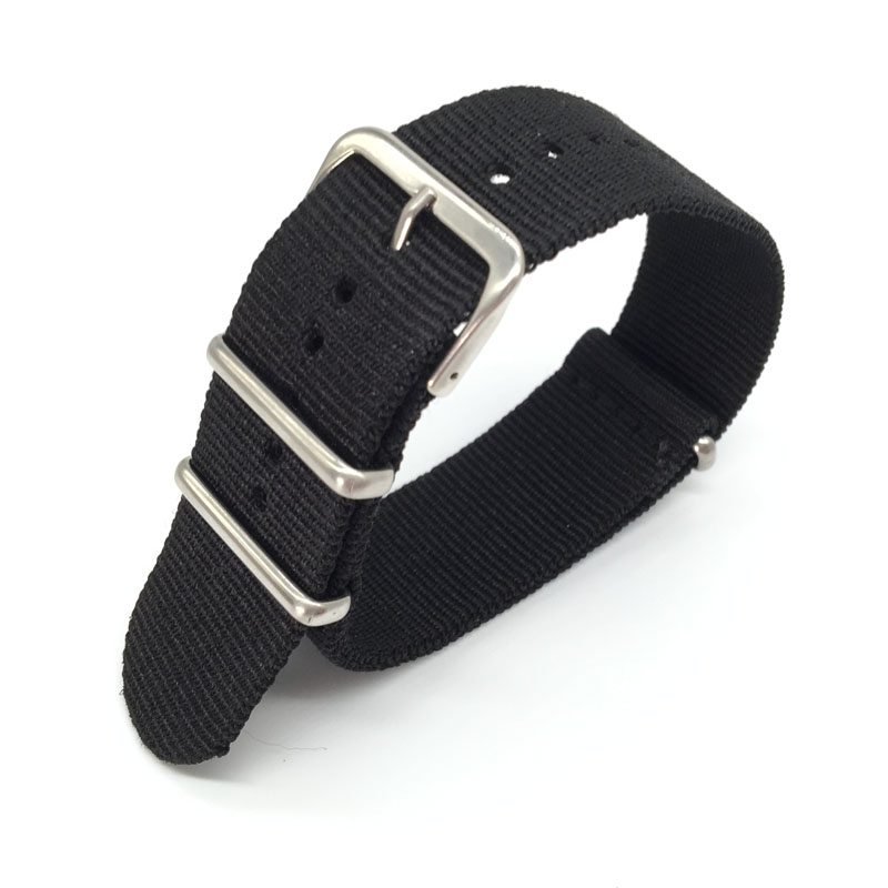 حزام نايلون أسود لساعات 16 ملل - مراجعة Nato Strap Nylon وسعره