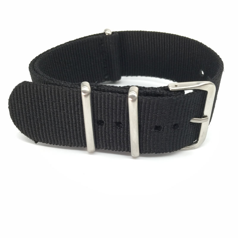 حزام نايلون أسود لساعات 16 ملل - مراجعة Nato Strap Nylon وسعره