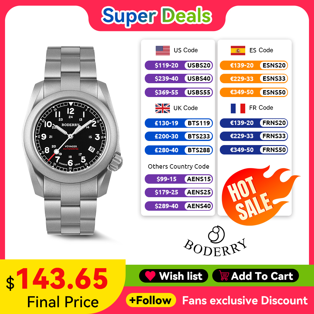 Boderry Voyager الميدان ساعة ا - مراجعة Seiko Watch 5 Sports وسعره