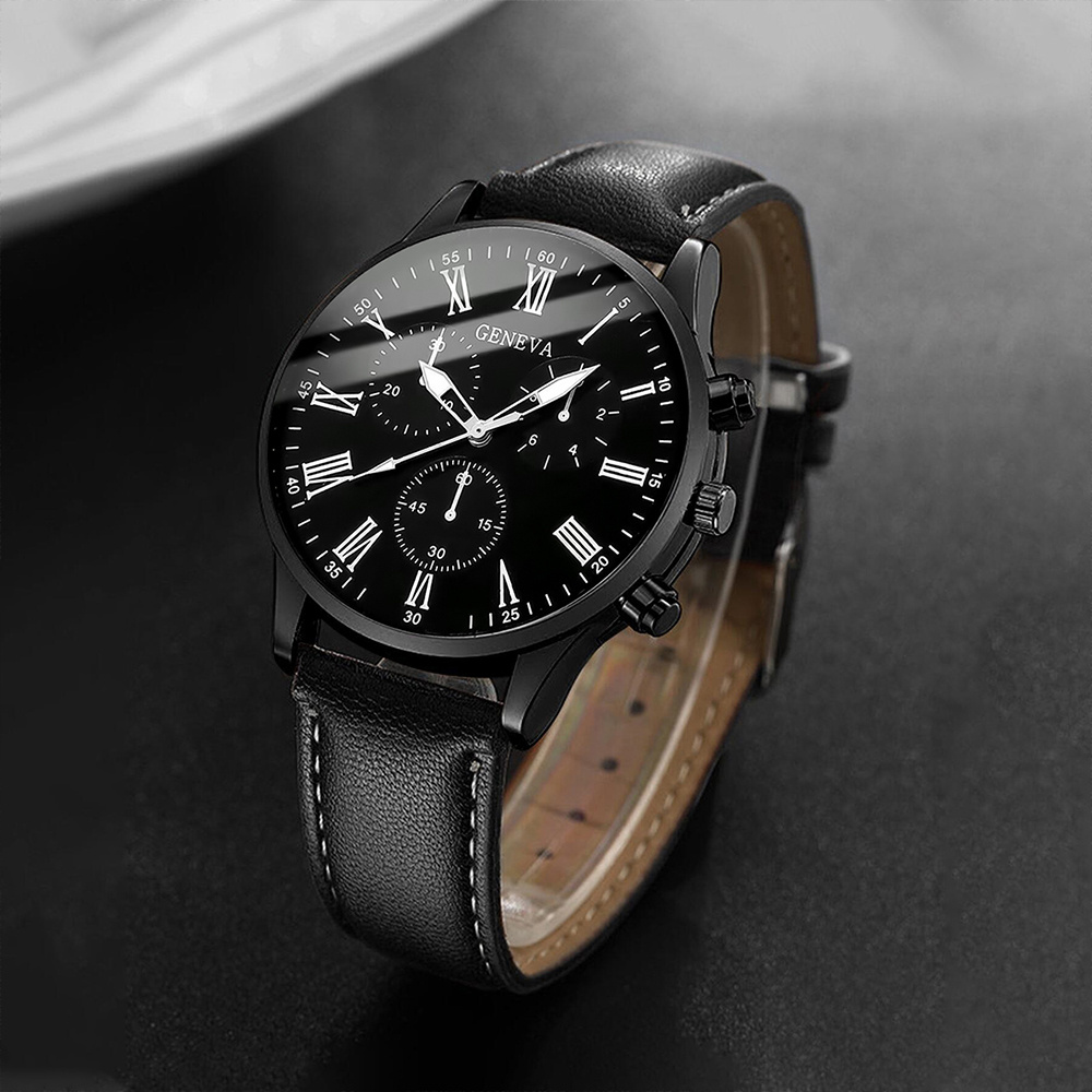 ساعة كوارتز للعمل للرجال ، قرص - مراجعة Leather Watch Band Men وسعره
