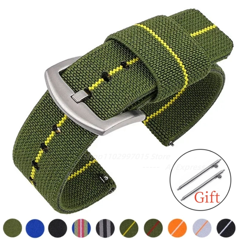 النايلون حزام (استيك) ساعة 18  - مراجعة Nato Strap Nylon وسعره
