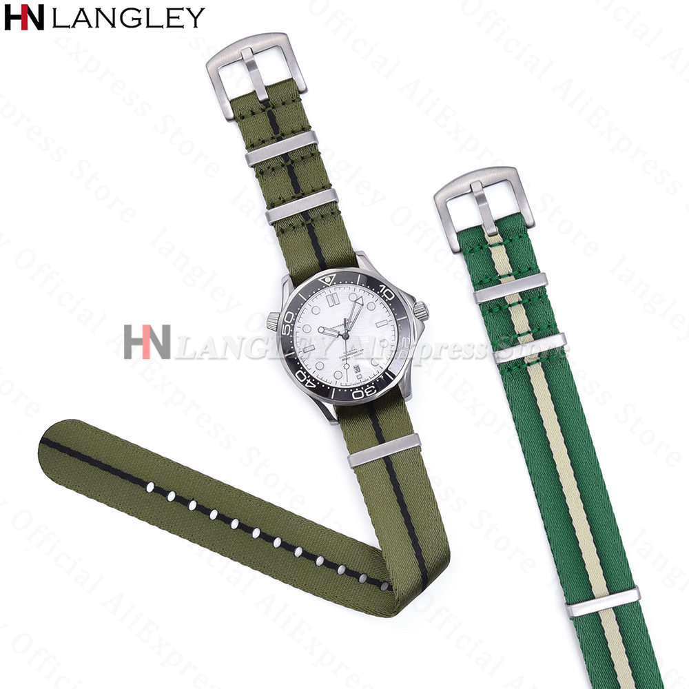 حزام نايلون 18 مم 20 مم 22 مم  - مراجعة Omega Watch Seamaster وسعره